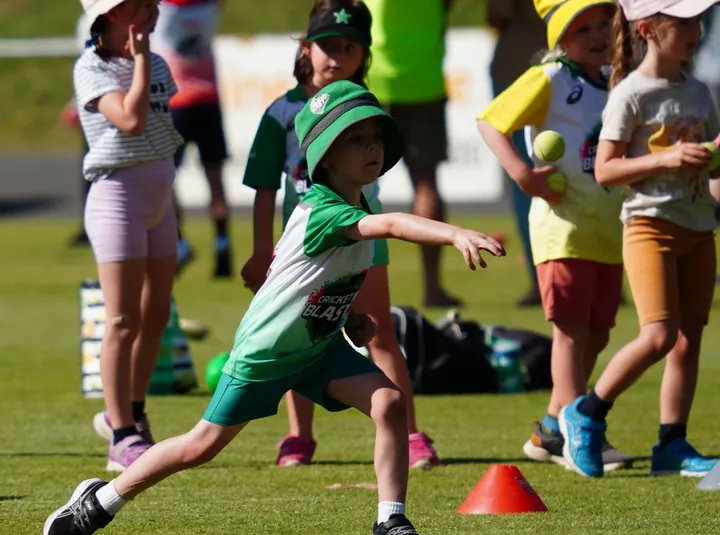 Kids at a Cricket Blast session